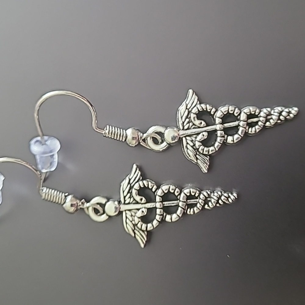 - - Caduceus Earrings